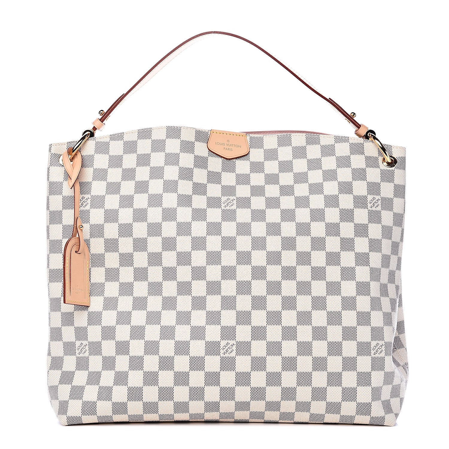 Louis Vuitton Damier Azur Graceful MM Rose Ballerine 1 of 13