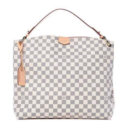 Louis Vuitton Damier Azur Graceful MM Rose Ballerine 1 of 13