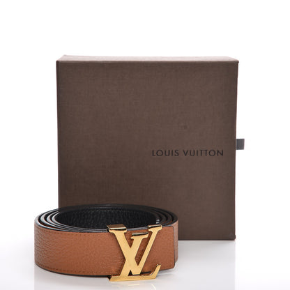 Louis Vuitton Taurillon Calfskin 30mm LV Initiales Reversible Belt 90 36 Black 7 of 7