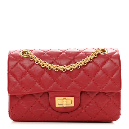 Chanel Aged Calfskin Quilted 2.55 Reissue Mini Flap Red 1 of 9
