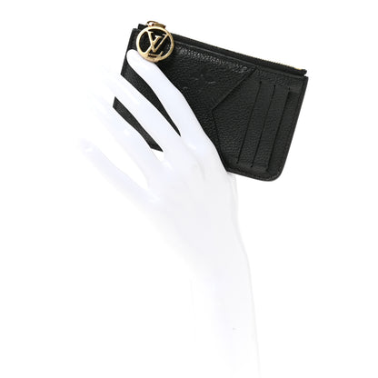 Louis Vuitton Empreinte Monogram Zipped Romy Card Holder Black 2 of 9