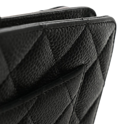 Chanel Caviar Quilted CC French Wallet Black 9 of 10