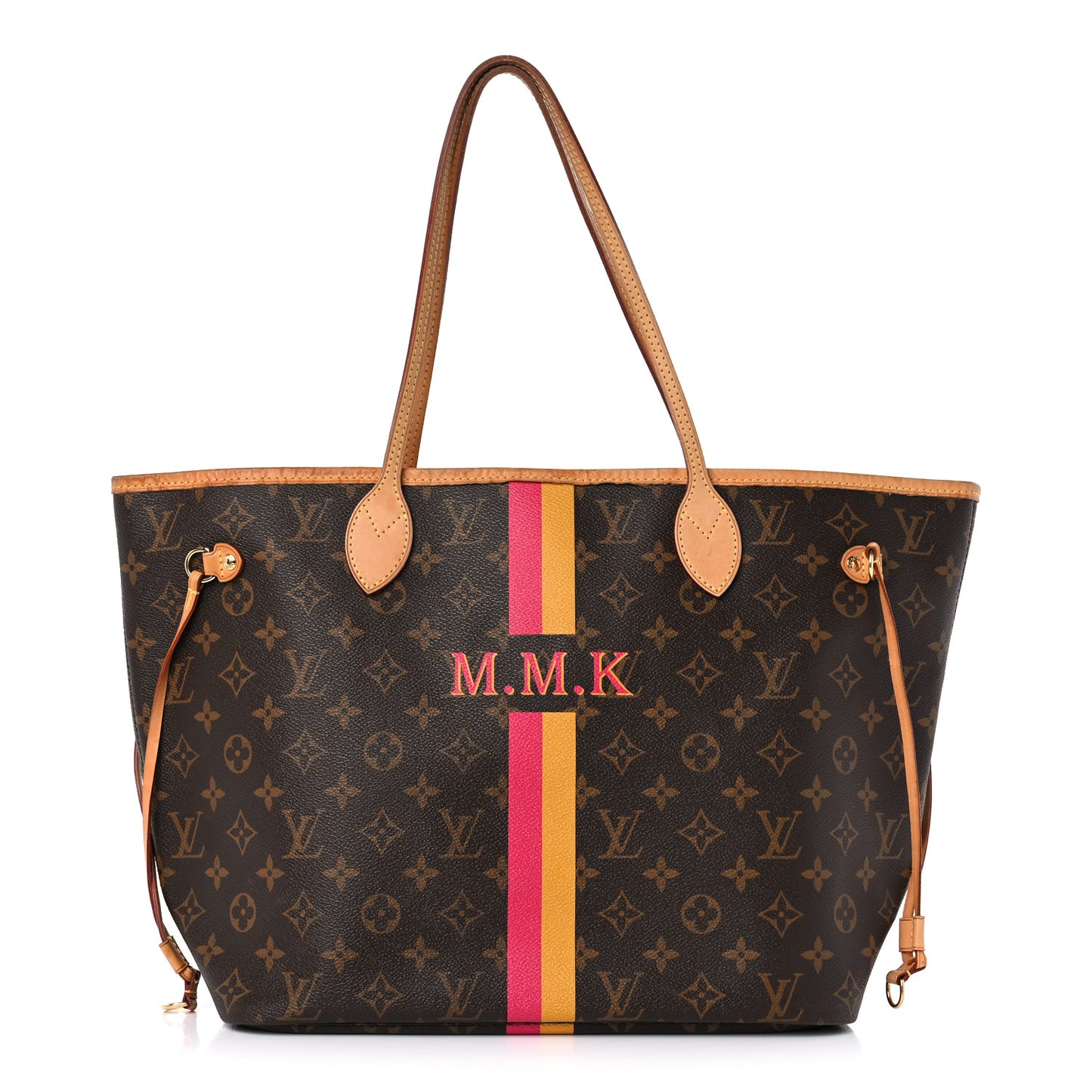 Monogram My LV Heritage Neverfull MM Fuchsia Yellow