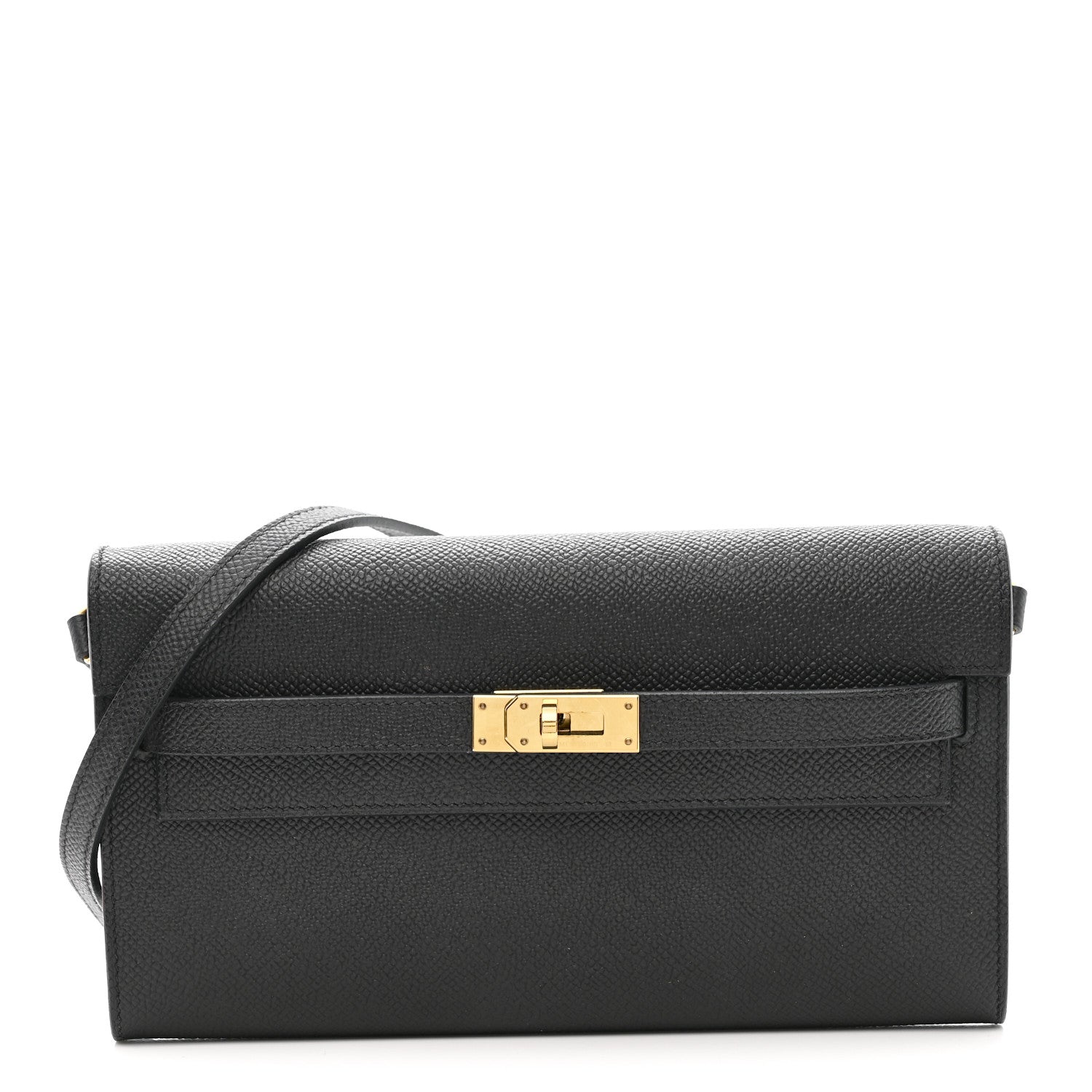 Hermes Epsom Kelly Wallet To Go Black 1 of 11