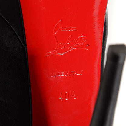Christian Louboutin Leather Marine 150 Peep Platform Booties 40.5 Black 5 of 5