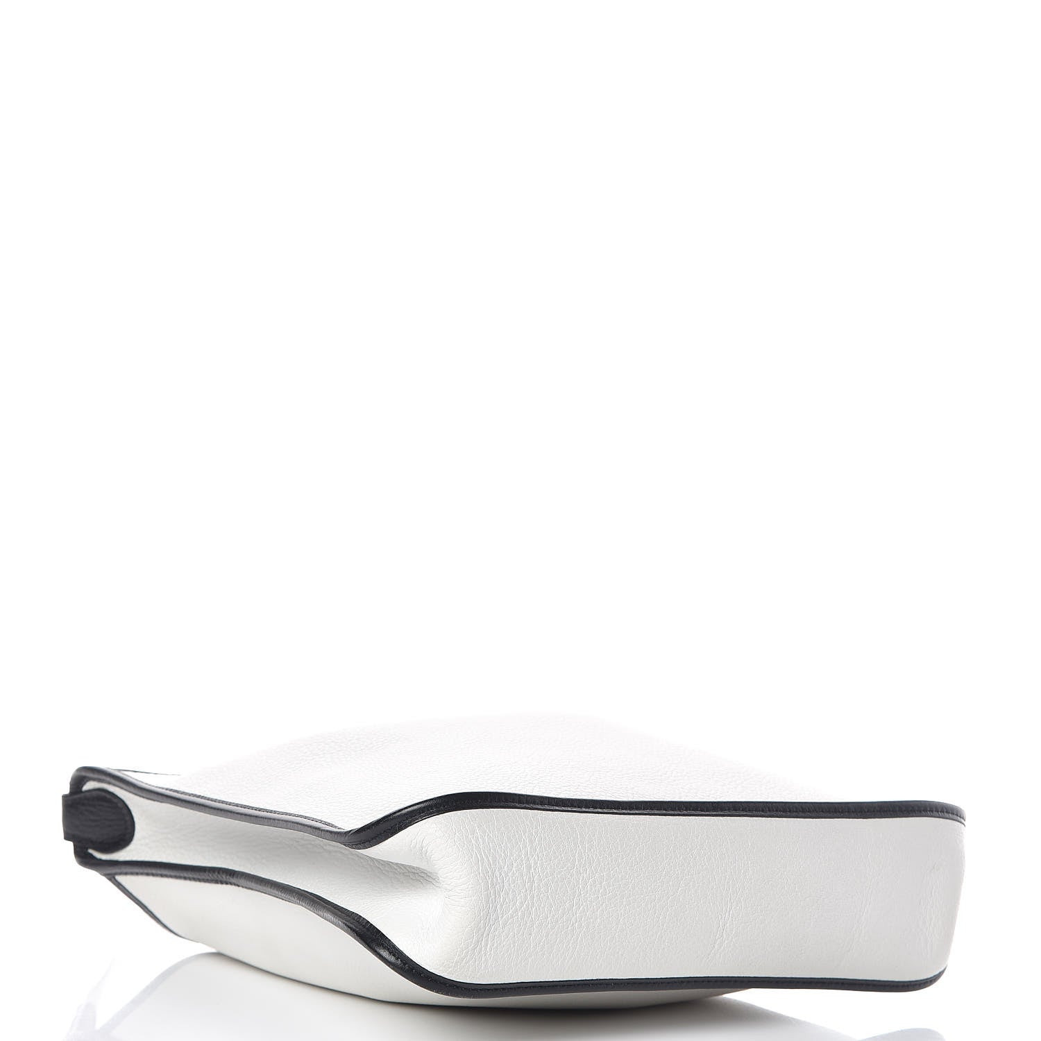 Hermes Taurillon Clemence Vespa PM White Black 4 of 16