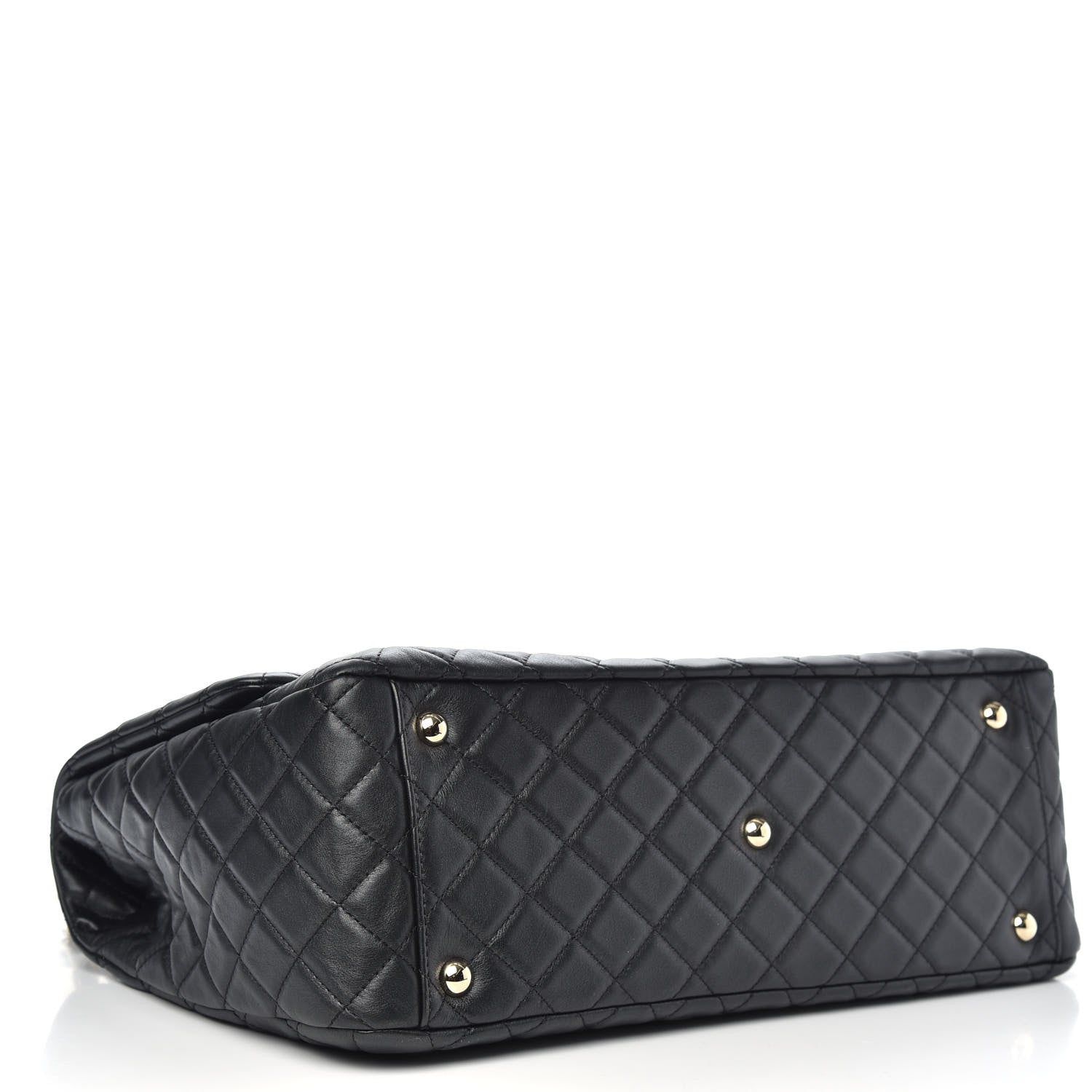 Chanel Calfskin Quilted XXL Travel Flap Bag Black 4 of 10
