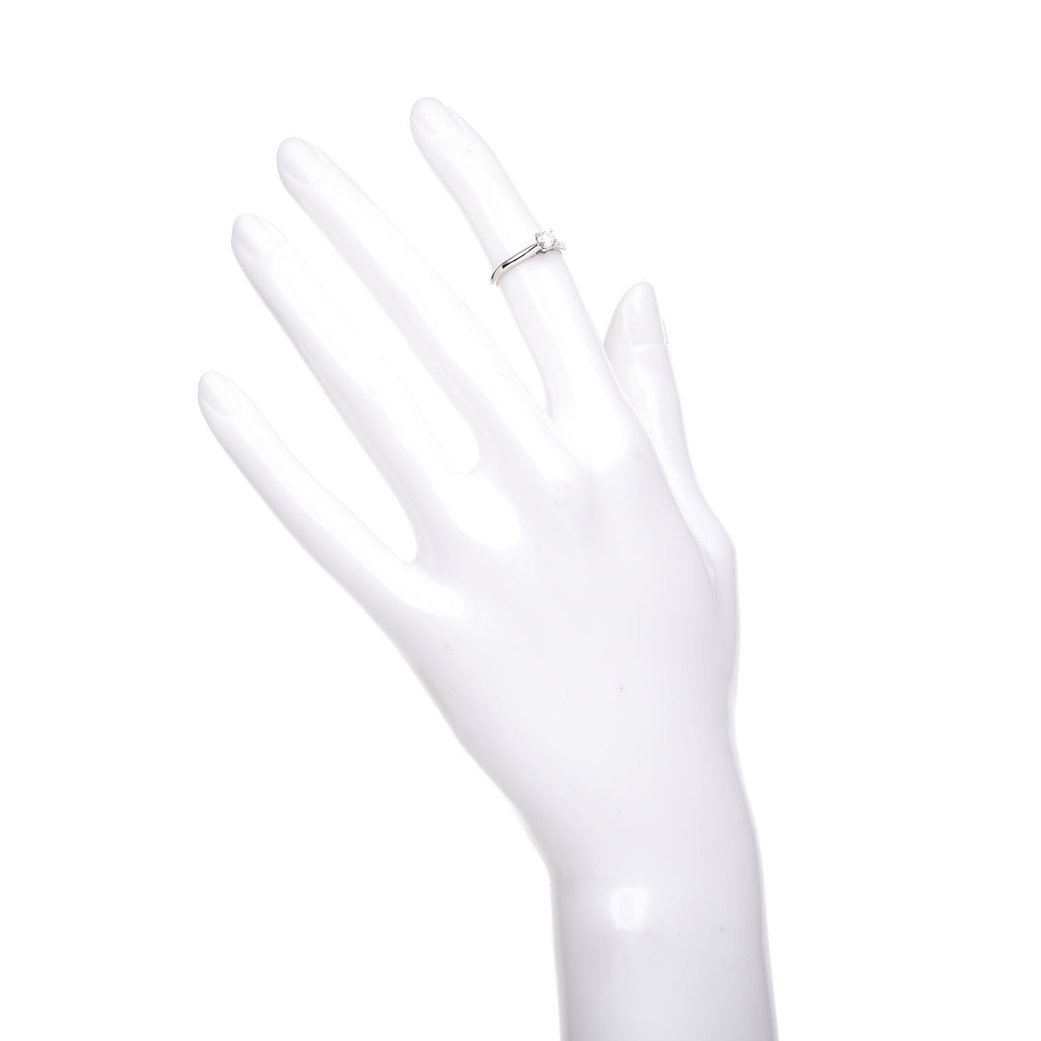 Cartier Platinum .25ct Diamond Solitaire Engagement Ring 46 3.75 2 of 6