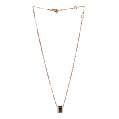 Bulgari 18K Rose Gold Black Ceramic B.Zero1 Pendant Necklace 3 of 6