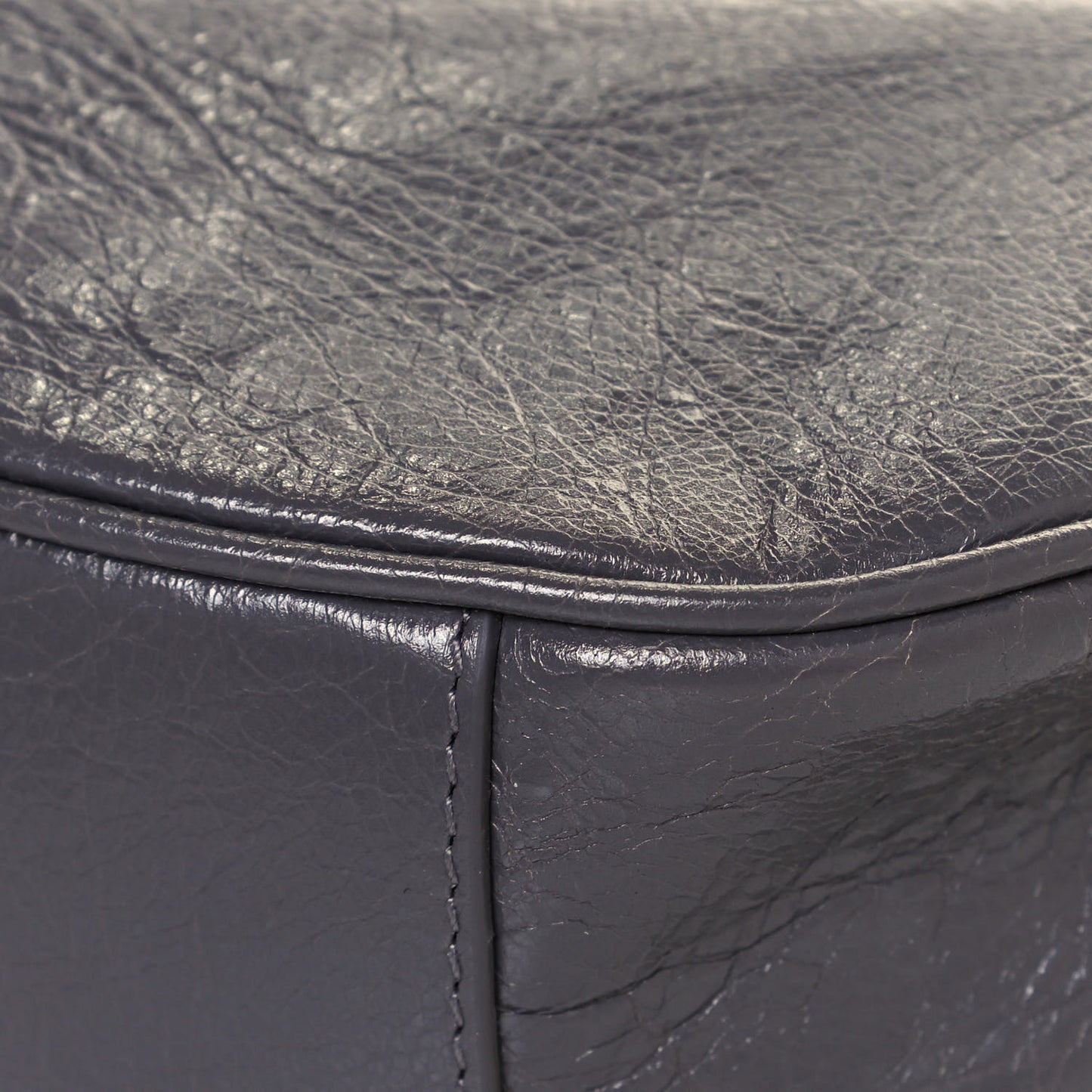 Agneau Arena Le Cagole Shoulder Bag XS Dark Grey