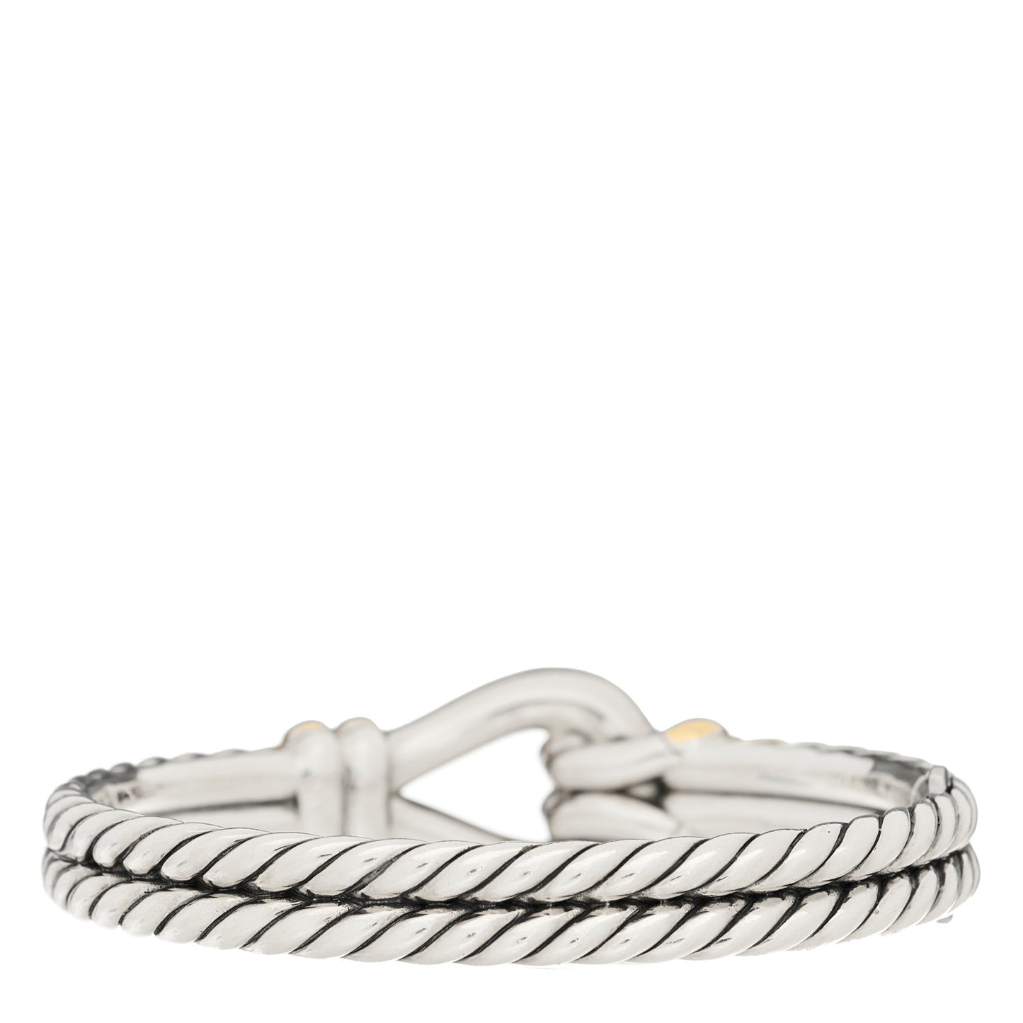 Sterling Silver 18K Yellow Gold 11mm Thoroughbred Loop Bracelet