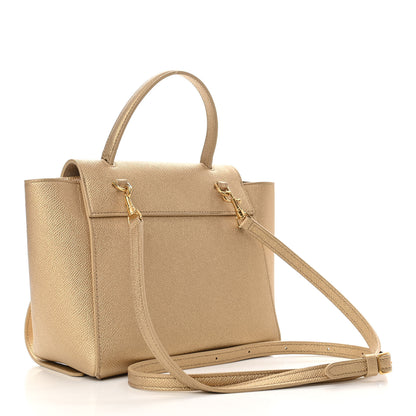 Celine Laminated Calfskin Nano Belt Bag Gold 3 of 11