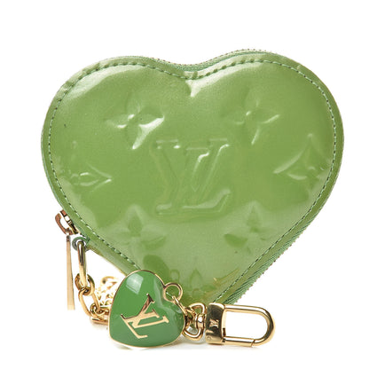 Cartier LOUIS VUITTON Vernis Heart Coin Purse Vert Tonic 1 of 9