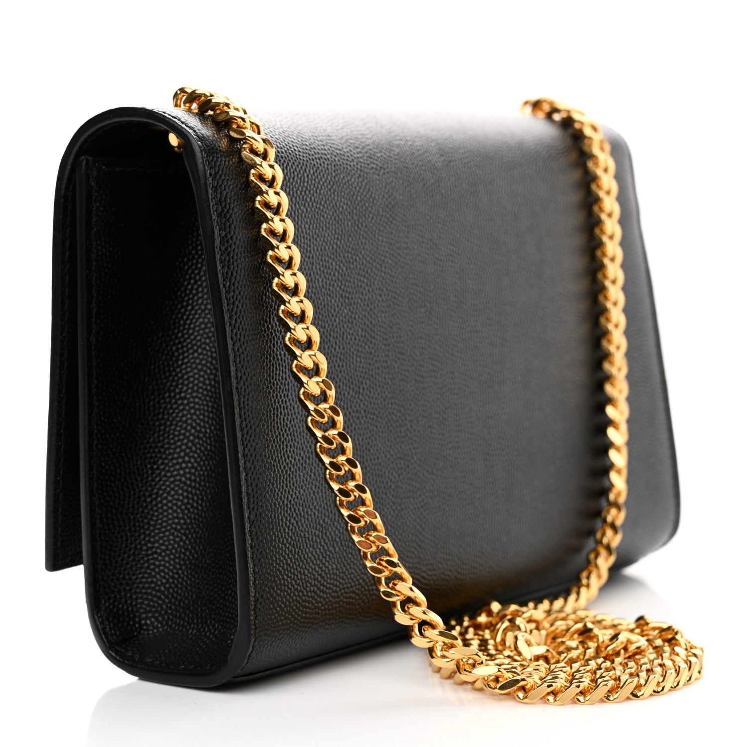 Saint Laurent Grain De Poudre Small Monogram Kate Satchel Black 3 of 10