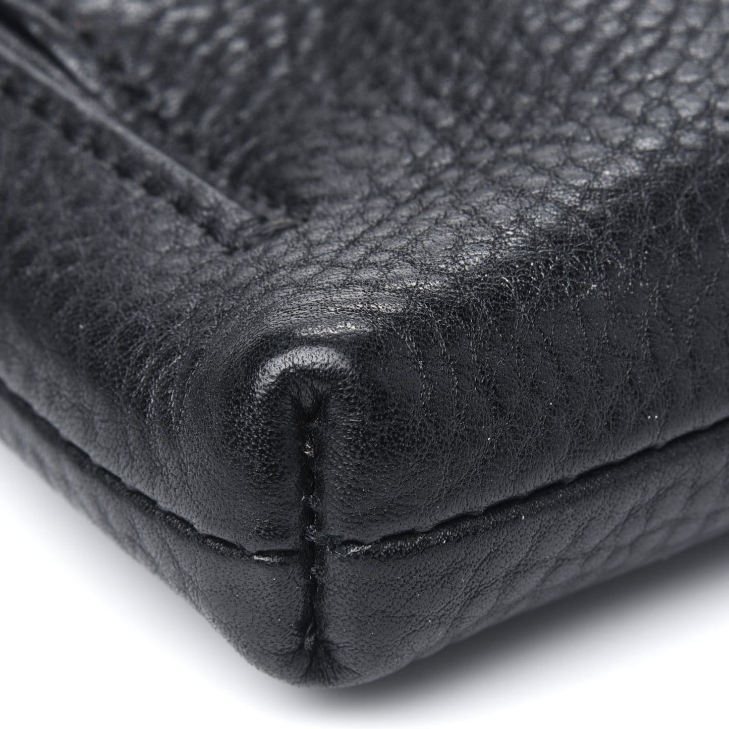 Grain Calfskin Mini Crossbody Bag Black