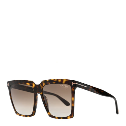 Tom Ford Acetate Polarized Sabrina Cat Eye Sunglasses TF764 Dark Havana 1 of 8