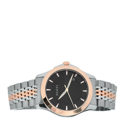 Gucci Stainless Steel 38mm G-Timeless Two Tone Quartz Watch Black 2 of 5