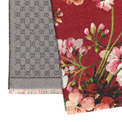 Gucci Wool GG Monogram Miniorophin Scarf Lacquer Pink 3 of 4