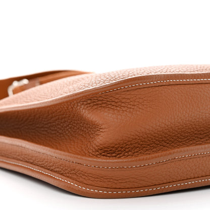 Hermes Taurillon Clemence Evelyne III PM Gold 9 of 15
