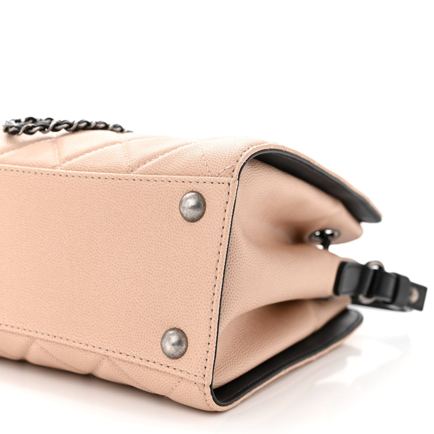 Caviar Quilted Small CC Bucket Bag Beige