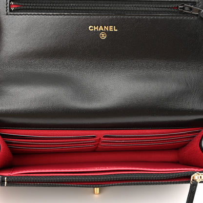 Chanel Lambskin Quilted Chanel 19 Wallet On Chain WOC Black 5 of 12