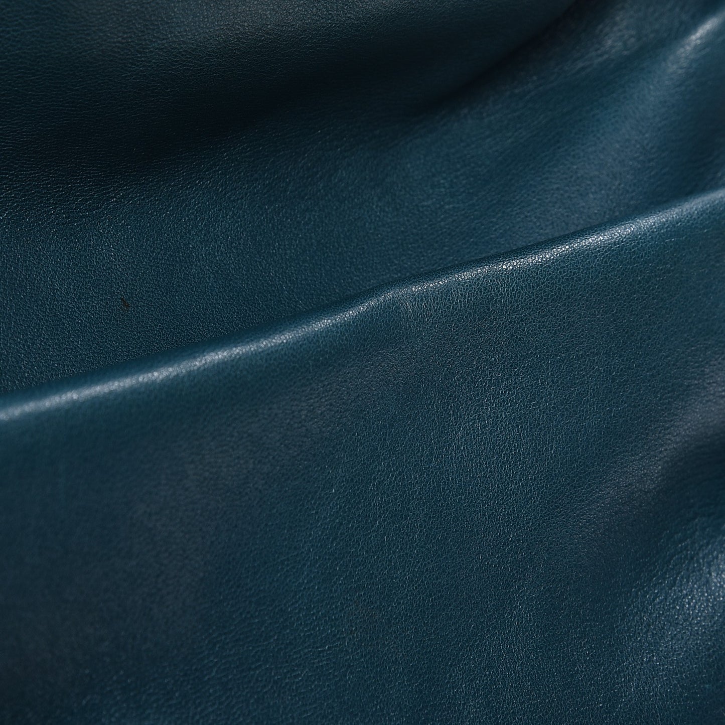 Lambskin Large Sharpei Shoulder Bag Turquoise