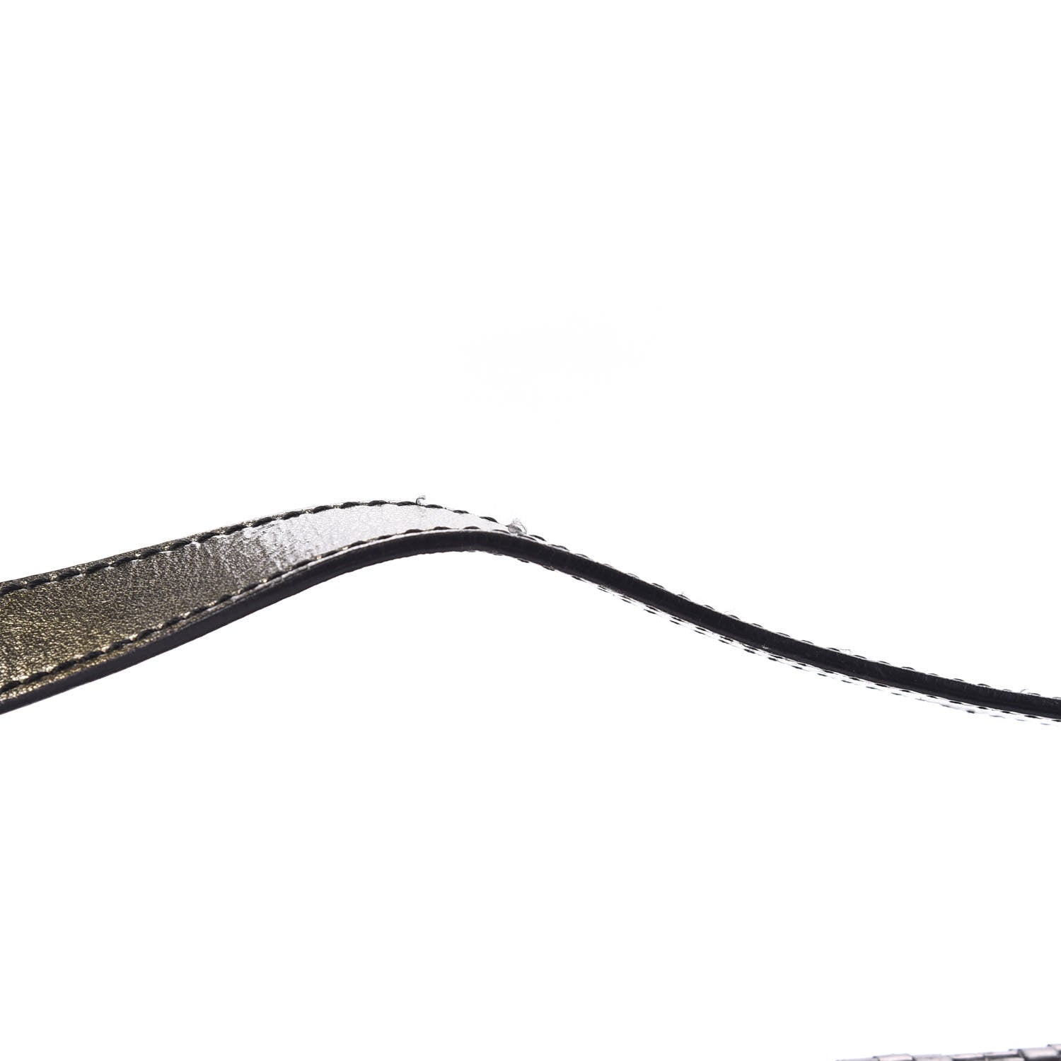 Fendi Metallic Lambskin Woven Baguette Light Grey 7 of 12