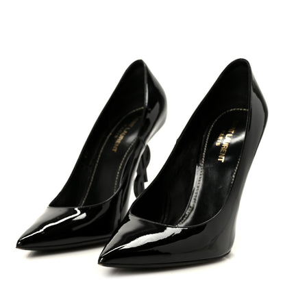 Saint Laurent Patent Calfskin Opyum 110 Pumps 39.5 Black 4 of 10
