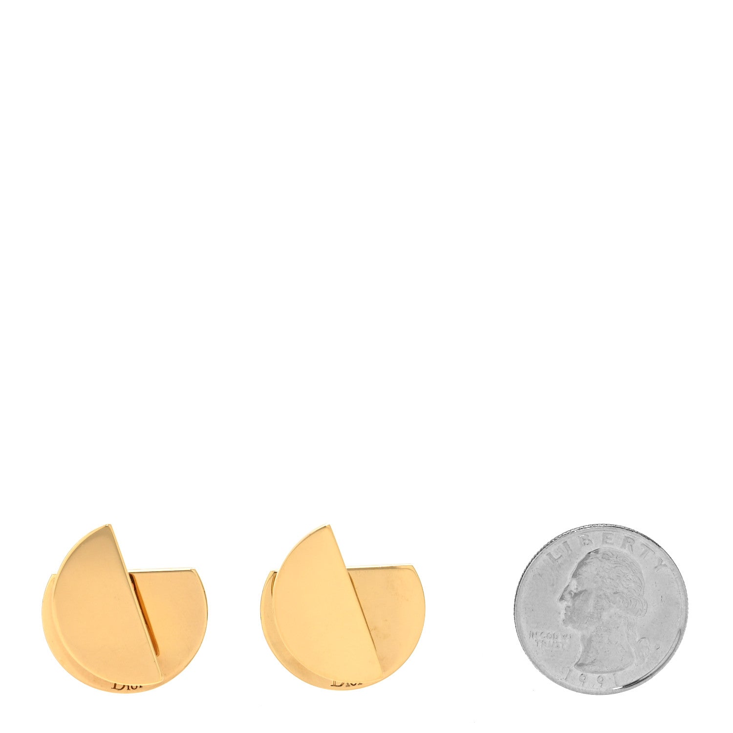 Christian Dior Half Moon Earring Gold 2 of 5