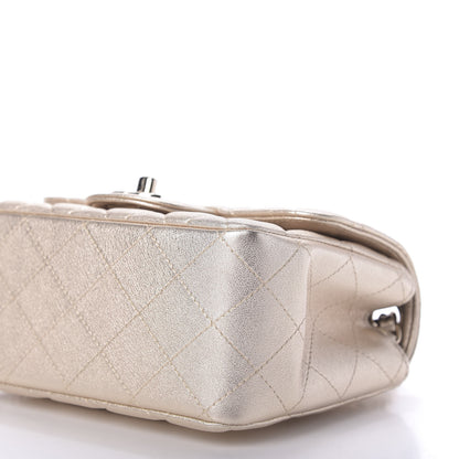 Chanel Metallic Lambskin Quilted Mini Square Flap Gold 7 of 9