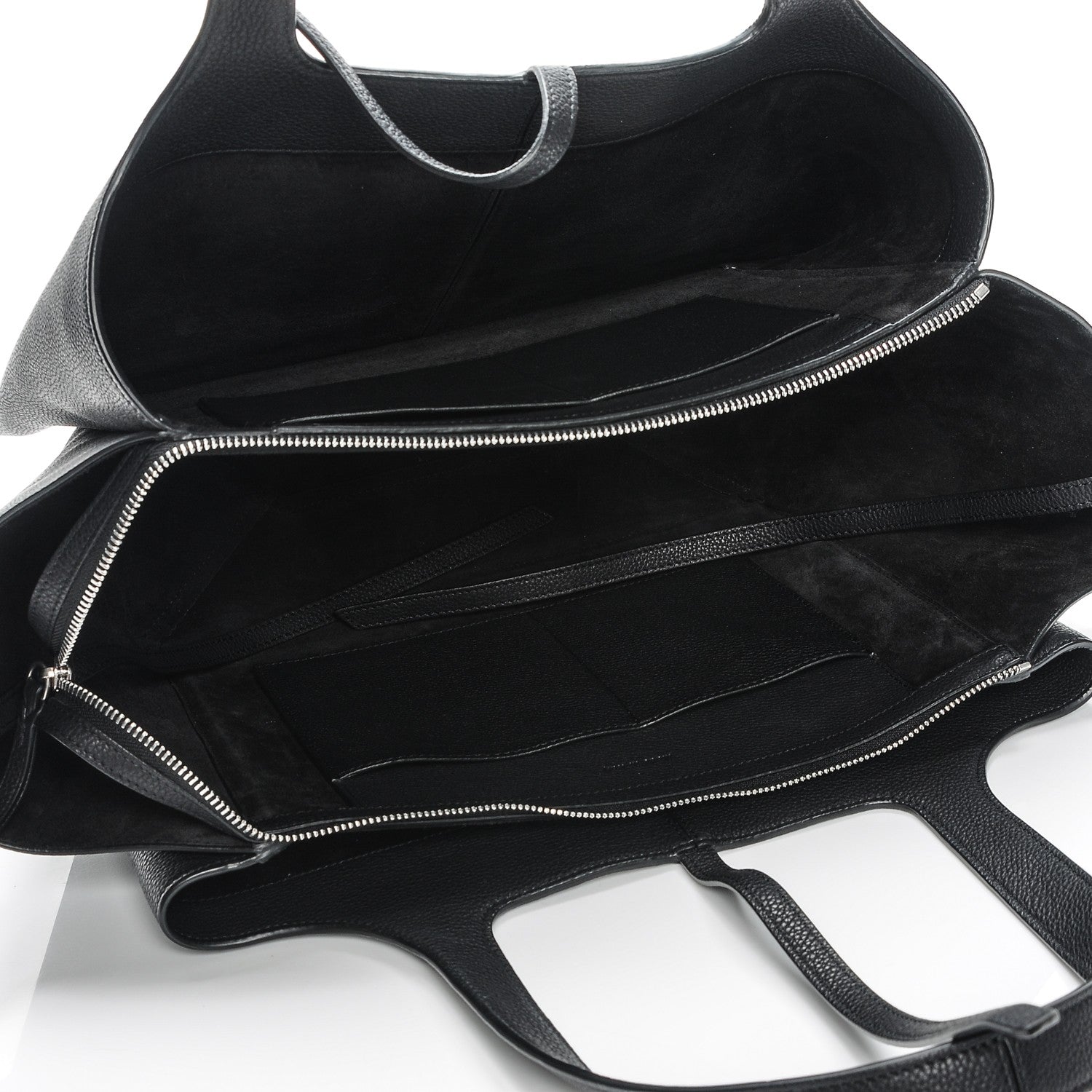 Celine Baby Grained Calfskin Medium Tri-Fold Bag Black 6 of 7