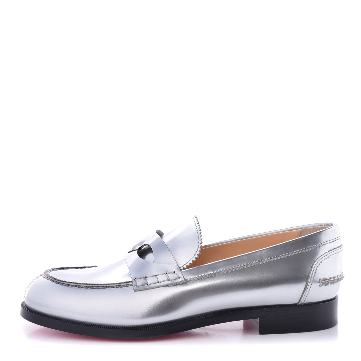 Mirror Patent Montezumo Donna Flat Loafers 36 Silver