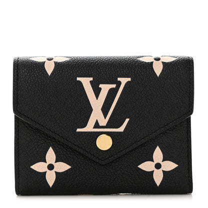 Louis Vuitton Empreinte Monogram Giant Victorine Wallet Black Beige 1 of 6