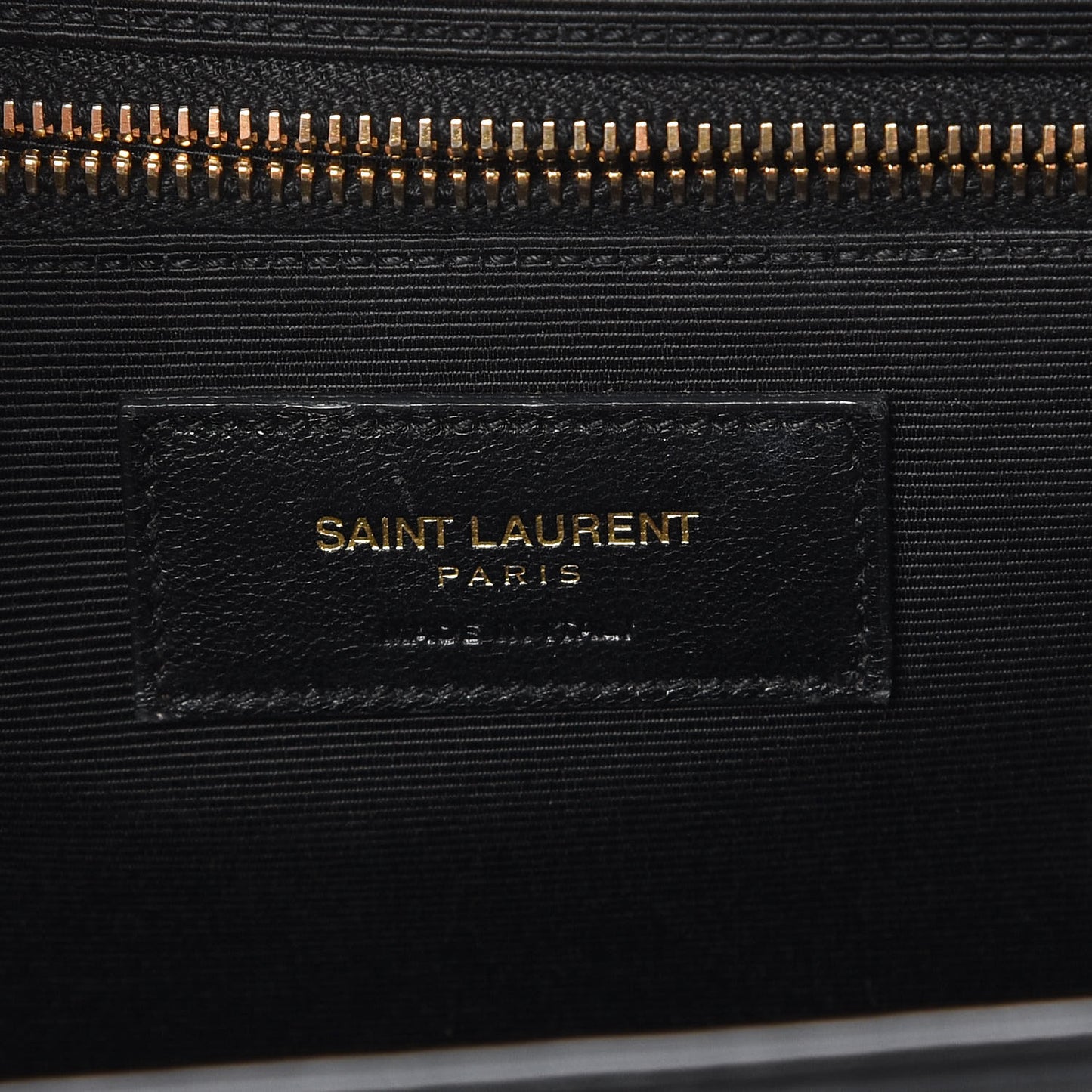 Smooth Calfskin Matelasse Chevron Large Monogram Satchel Black