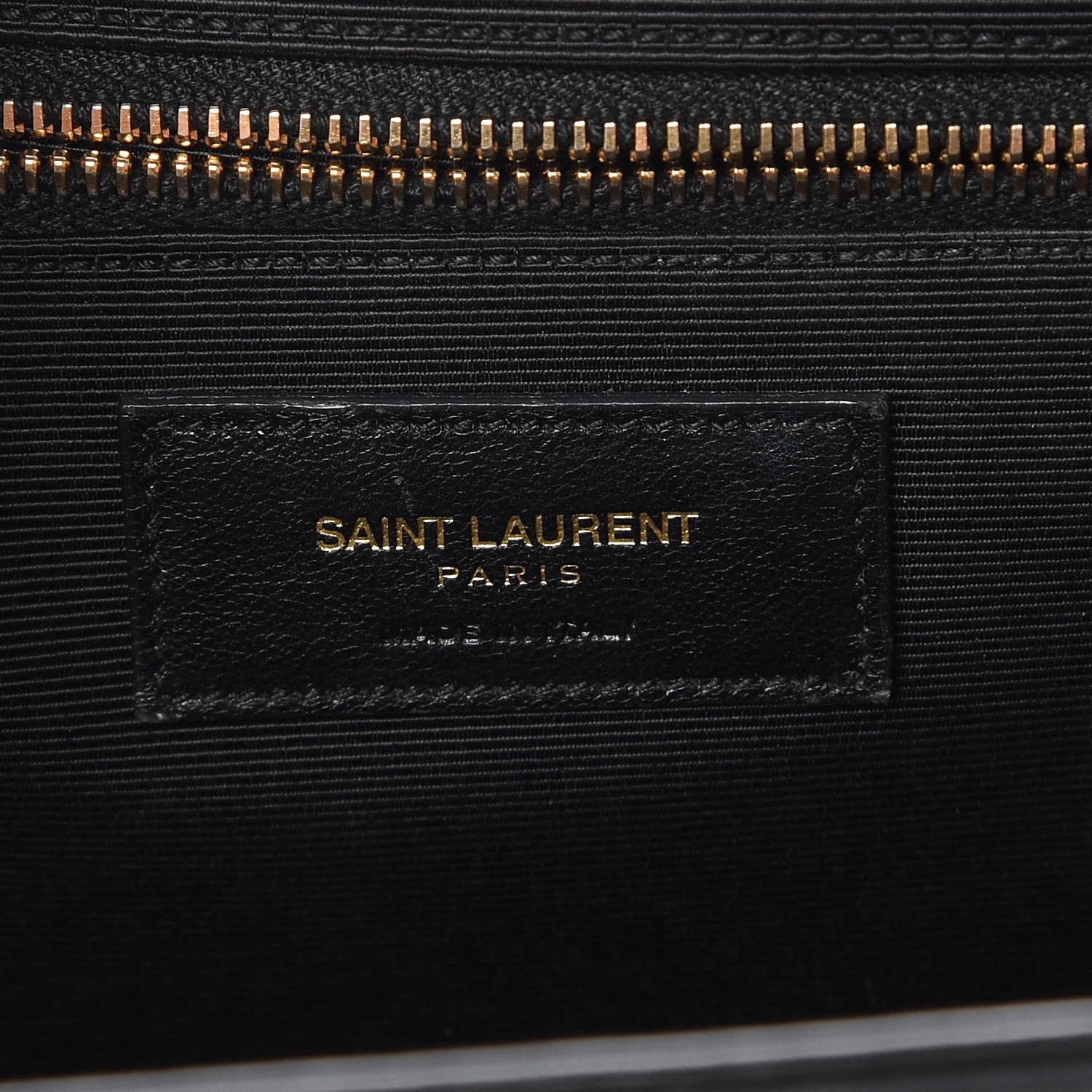 Saint Laurent Smooth Calfskin Matelasse Chevron Large Monogram Satchel Black 8 of 14