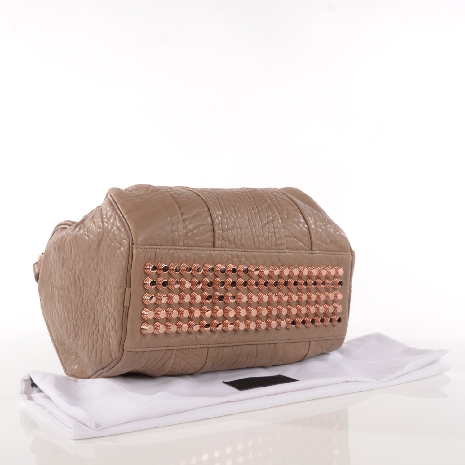 Alexander Wang Pebbled Lambskin Rocco Latte Rose Gold Hardware 4 of 9
