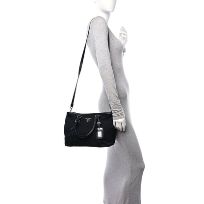 Prada Tessuto Nylon Soft Calf Tote Black 2 of 11