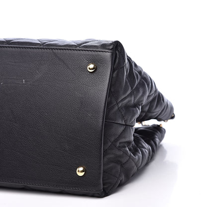 Chanel Calfskin Quilted Small Chain Me Tote Black 10 of 16