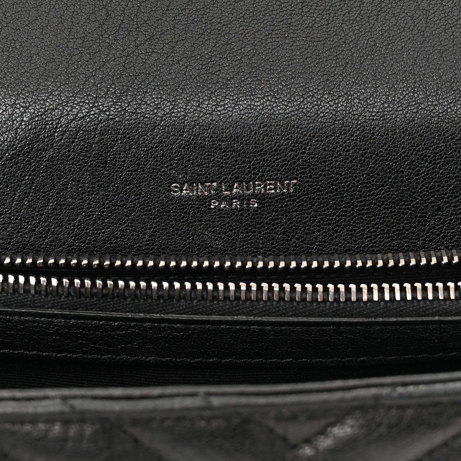 Saint Laurent Sheepskin Matelasse Chevron Monogram Medium College Bag Black 6 of 12