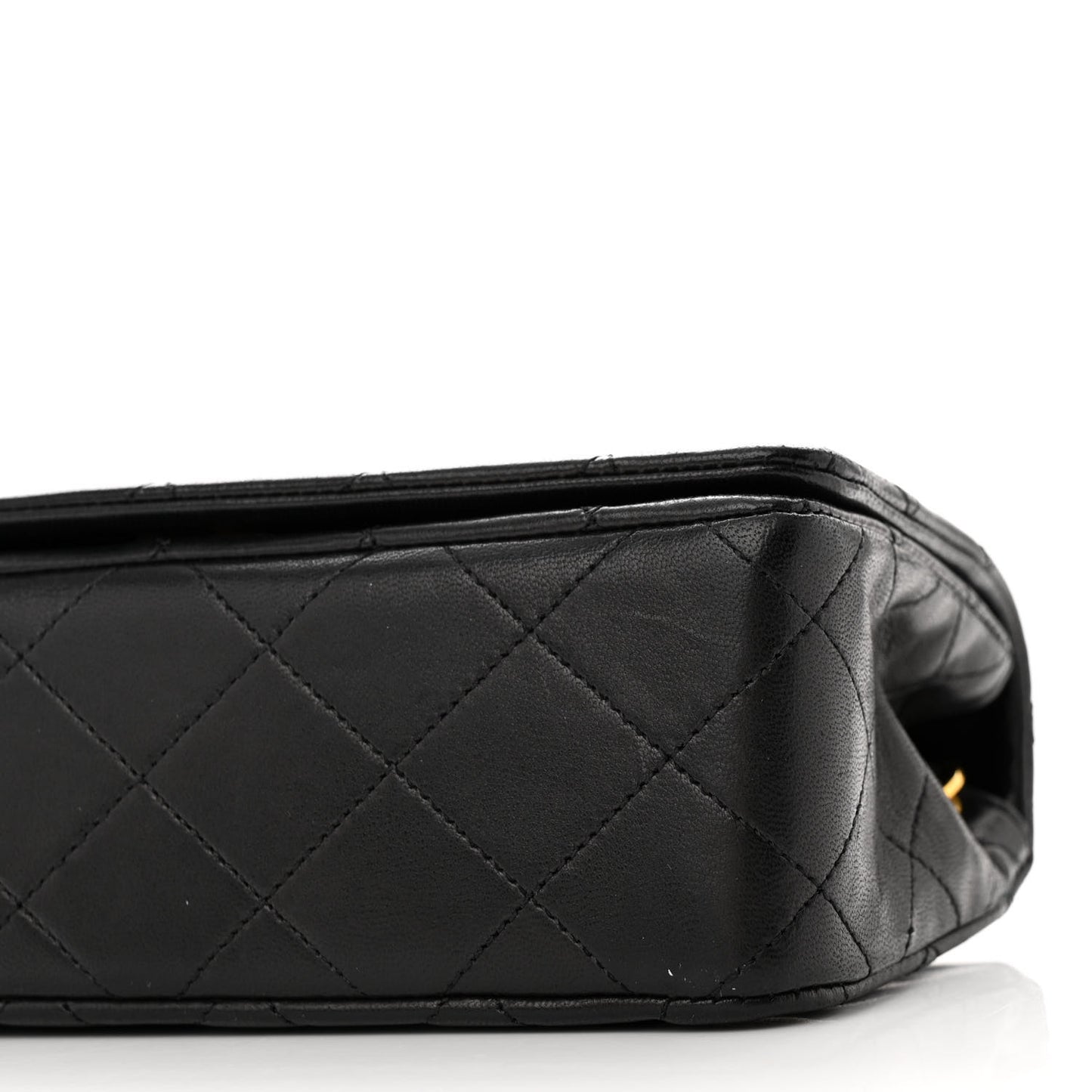Lambskin Quilted Small Single Flap Black