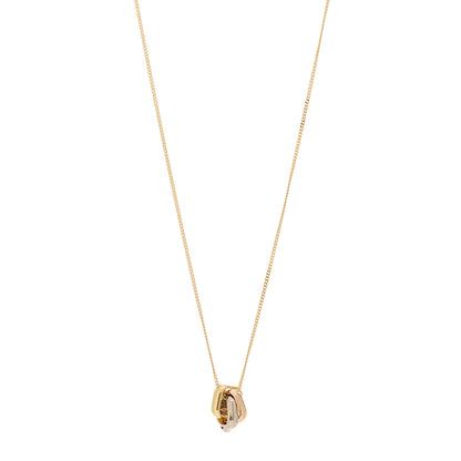 Cartier 18K Pink Yellow White Gold Trinity Cushion Pendant Necklace 1 of 6