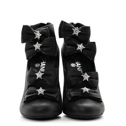 Chanel Buffalo Glitter Crystal Star Pumps 39 Black 2 of 12