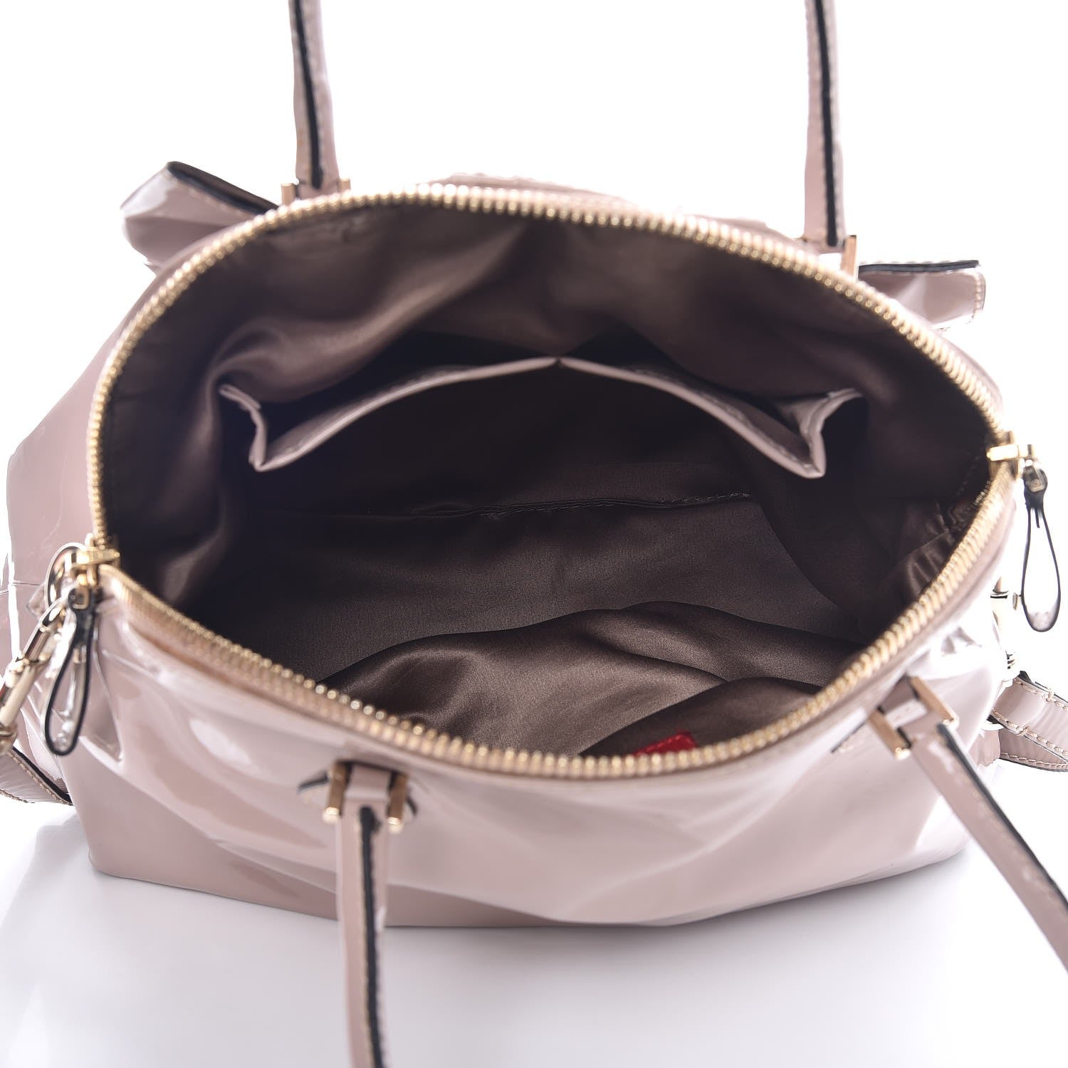 Valentino Garavani Patent Lacca Bow Dome Tote Blush Nude 6 of 13