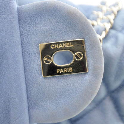 Chanel Distressed Lambskin Flap Blue 9 of 12