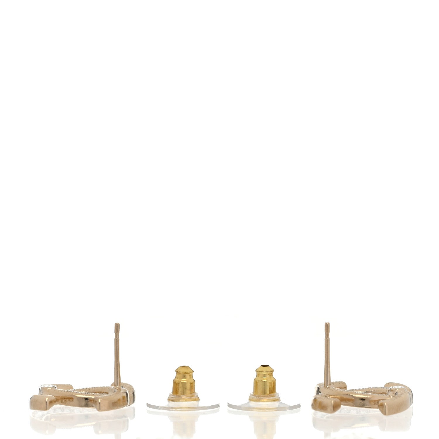 Chanel Crystal Large CC Earrings Gold 4 of 5