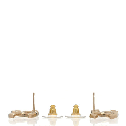 Chanel Crystal Large CC Earrings Gold 4 of 5