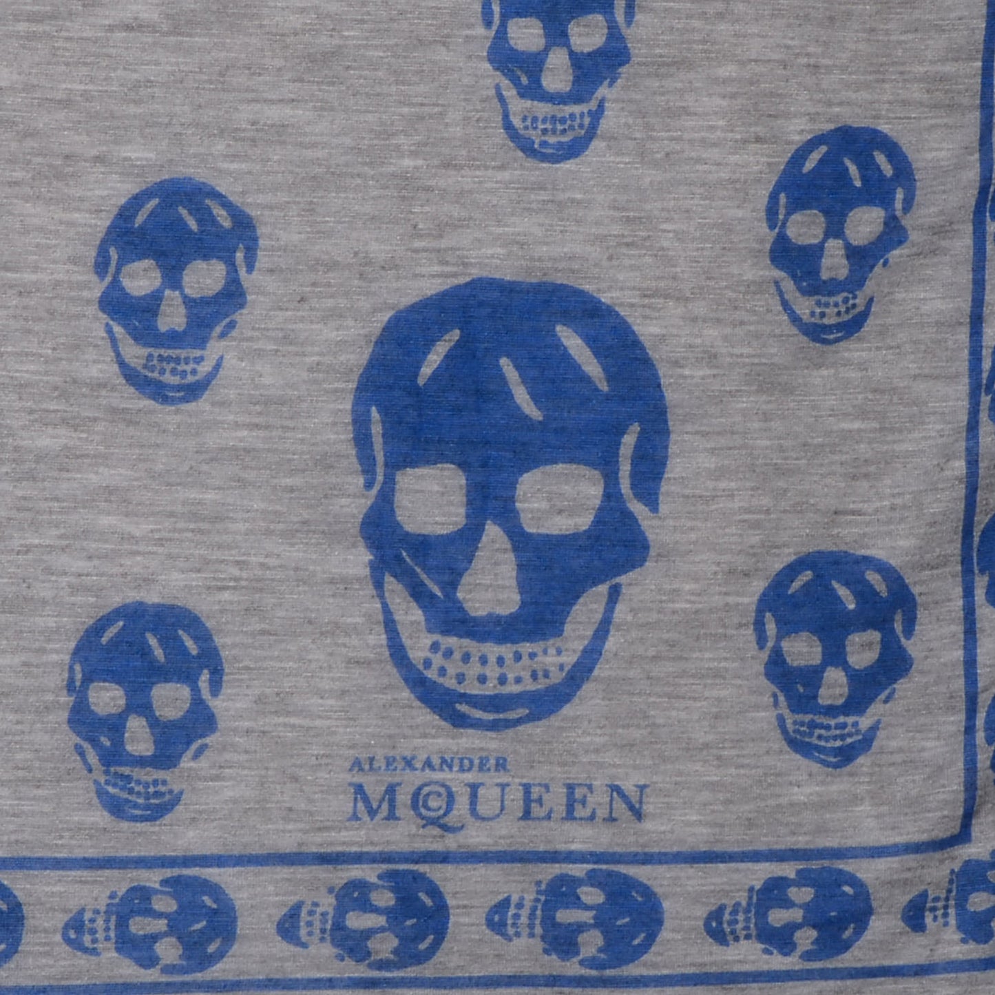 Modal Skull Scarf Grey Blue