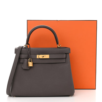 Hermes Togo Kelly Retourne 28 Etain 11 of 11