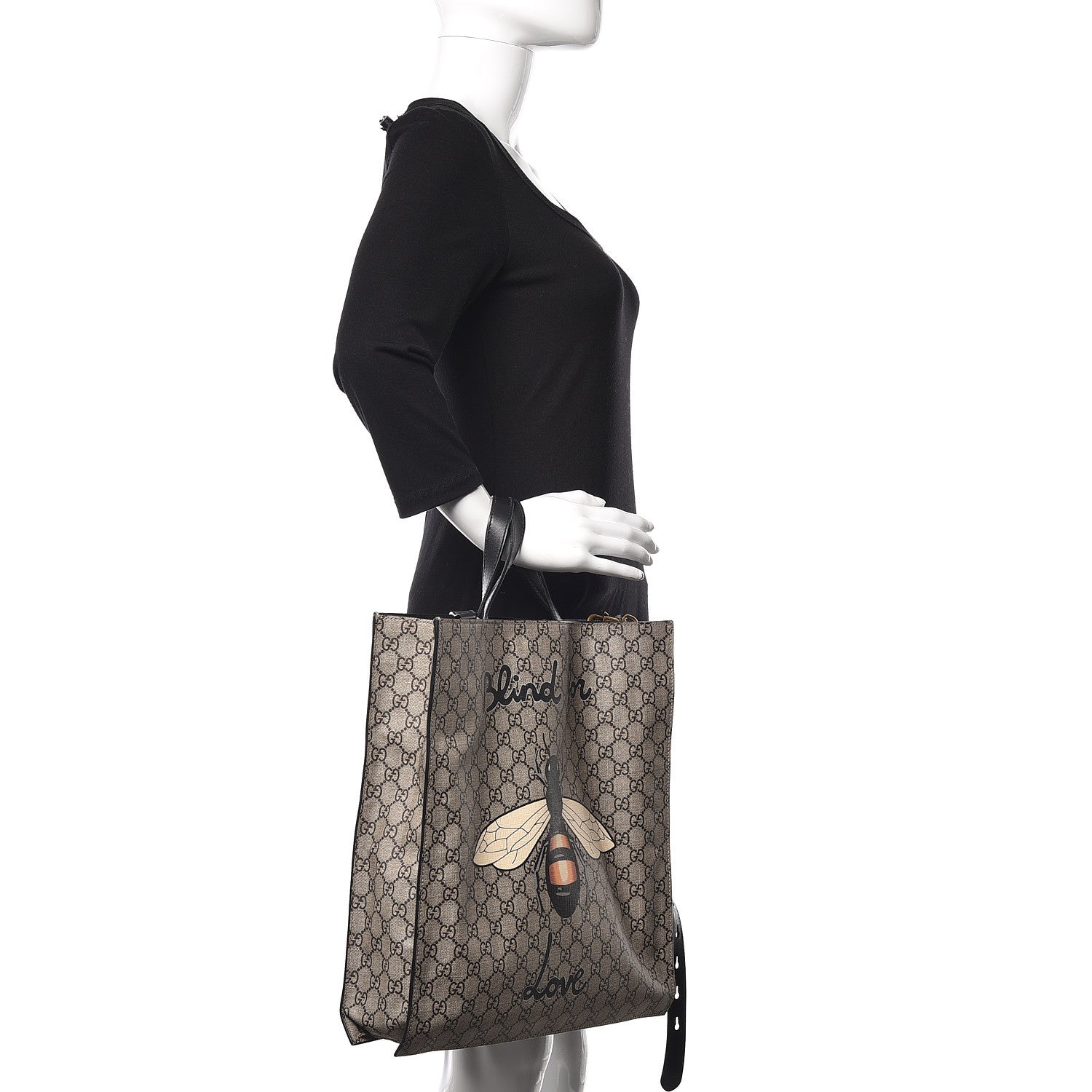 Gucci GG Supreme Monogram Blind for Love Vertical Tote 3 of 15