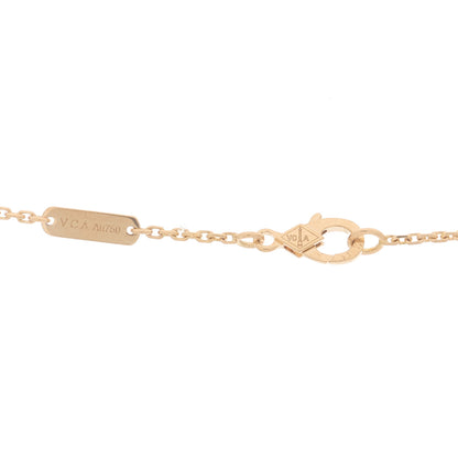 Van Cleef & Arpels 18K Rose Gold Diamond Bulls Eye Vintage Alhambra Pendant Necklace 3 of 5